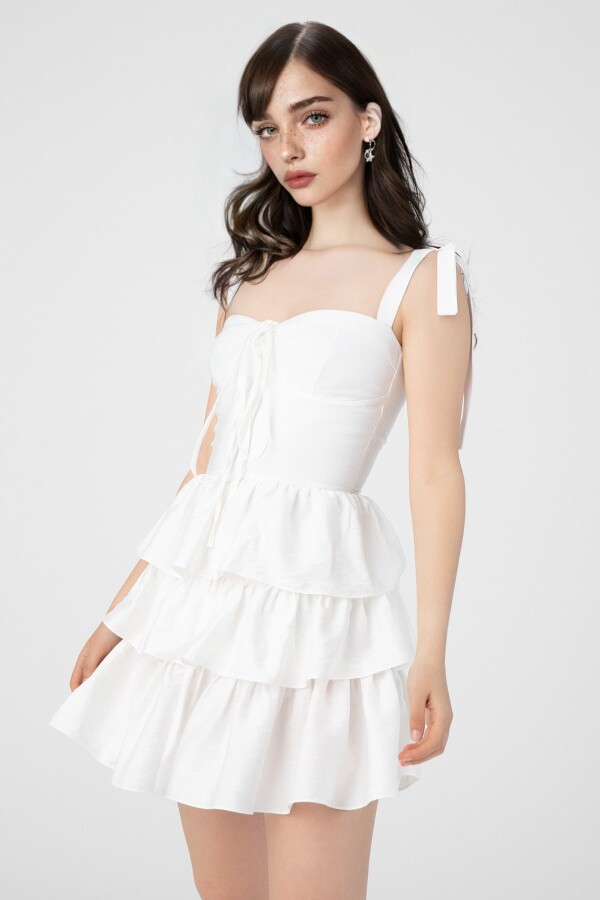 CHEST DETAILED HALTED DRESS - 1
